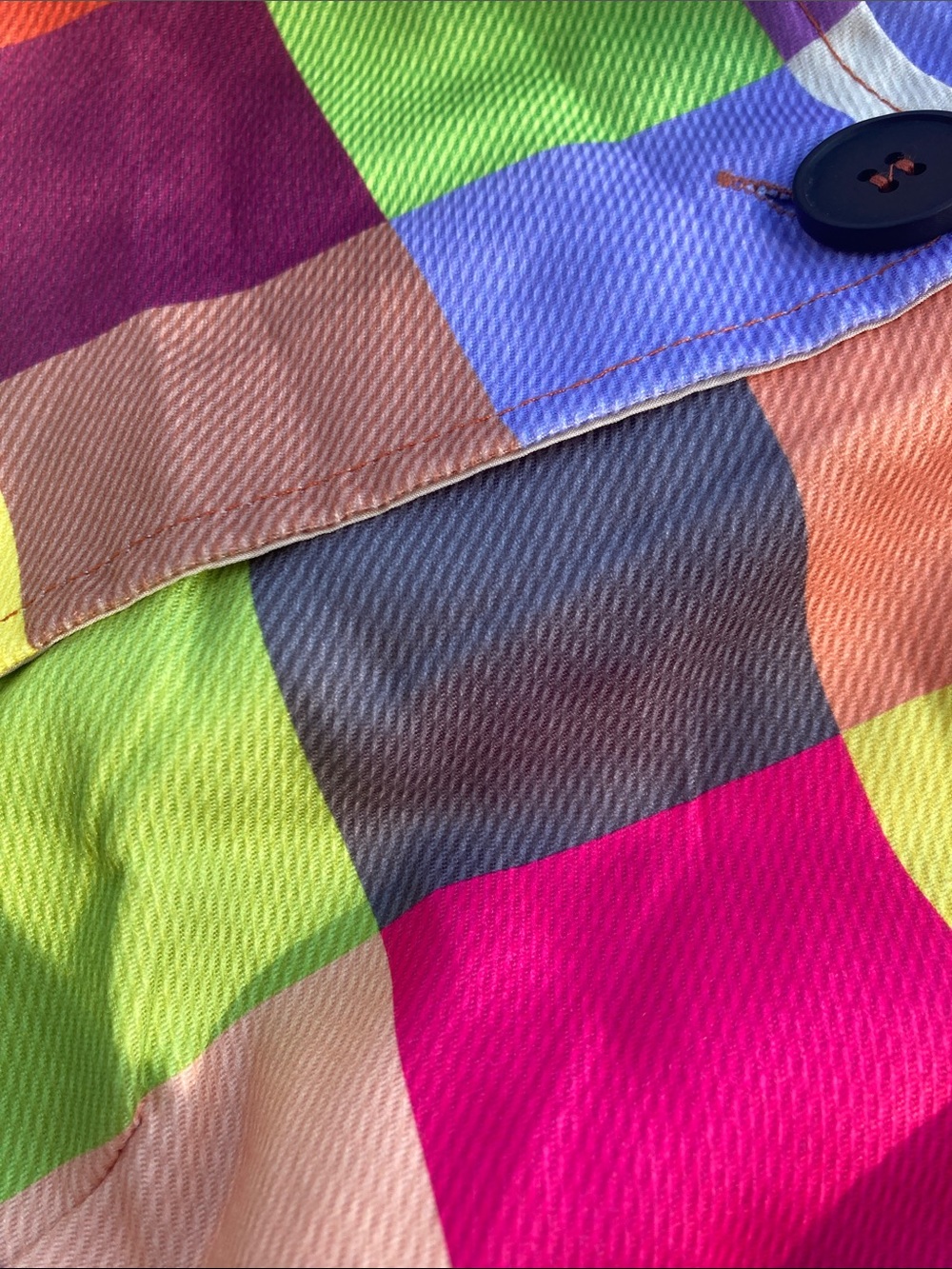 Rainbow plaid trench coat dress plus size 3x the gap asos fans - Picture 13 of 13